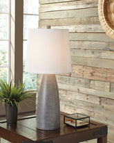 Warmstead Furniture - Ashley Furniture - Shavontae Lighting - Poly Table Lamp (Set of 2) / Gray - L243004